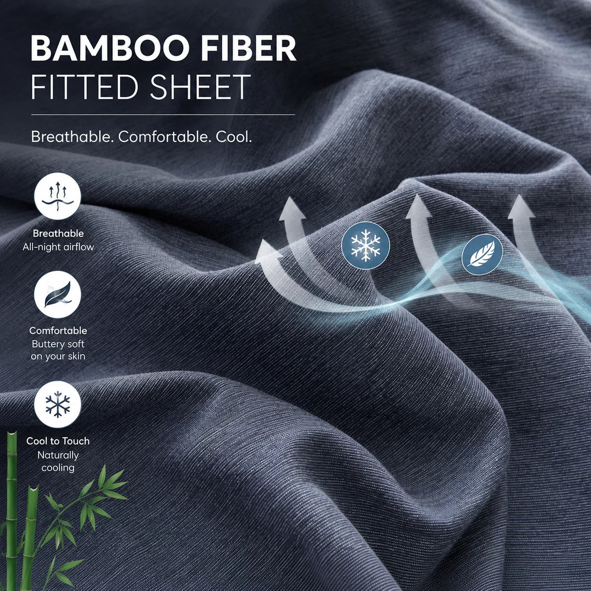 Cooling Bamboo Fiber Fitted Sheet