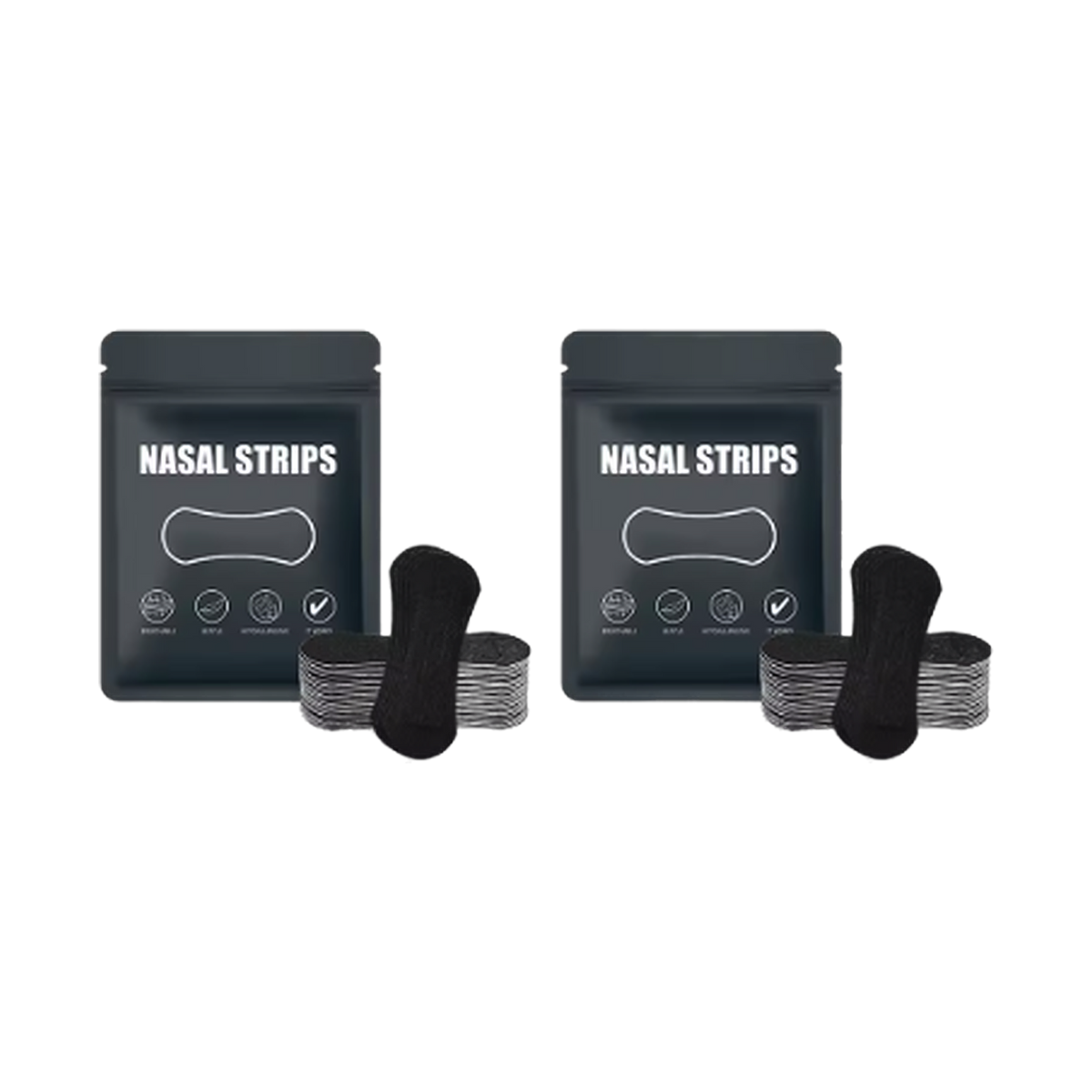 Nasal strips, two pouches with strips — 60 pieces